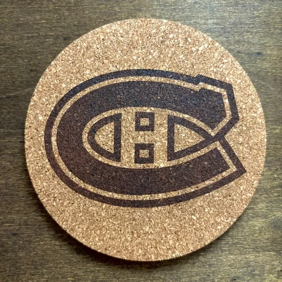 Canadiens Logo Cork Coasters Set of 4 Reserved For @up_north_and_co - Picture 6 of 10